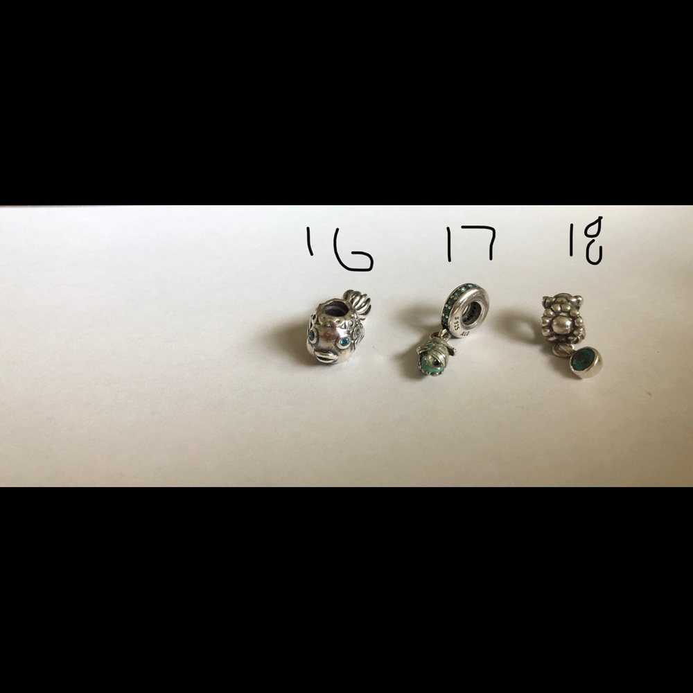 Assorted sterling silver and pave Pandora …